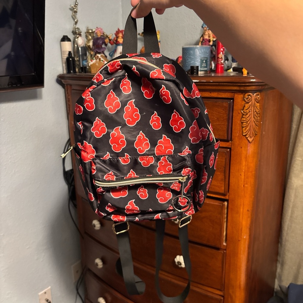 Black and Red mini Naruto backpack